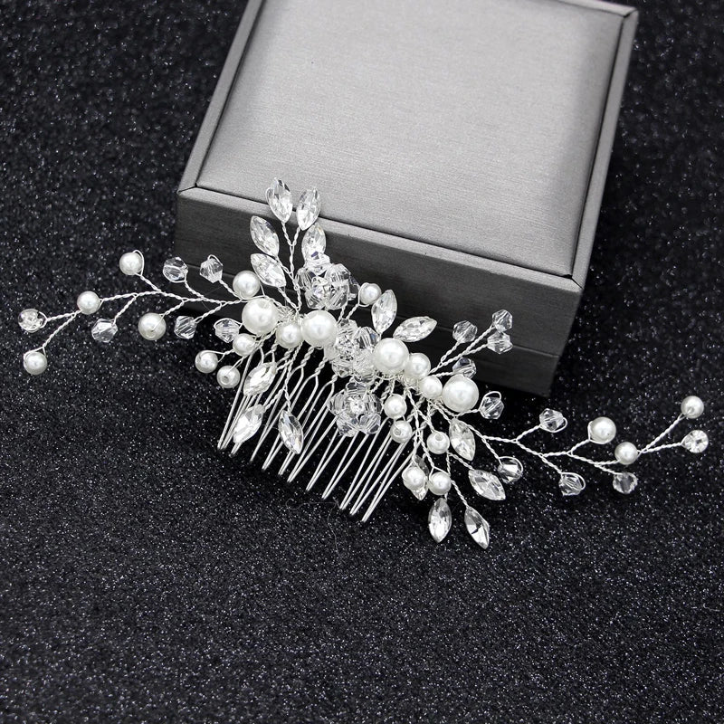 Peigne à cheveux mariage - JewelryHairCombs™ - Perles
