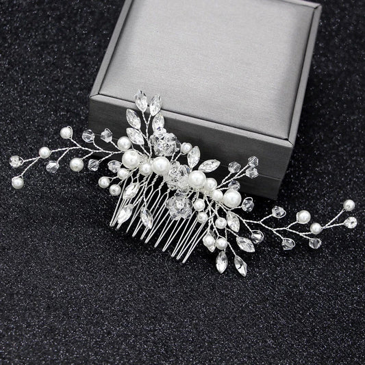 Peigne à cheveux mariage - JewelryHairCombs™ - Perles