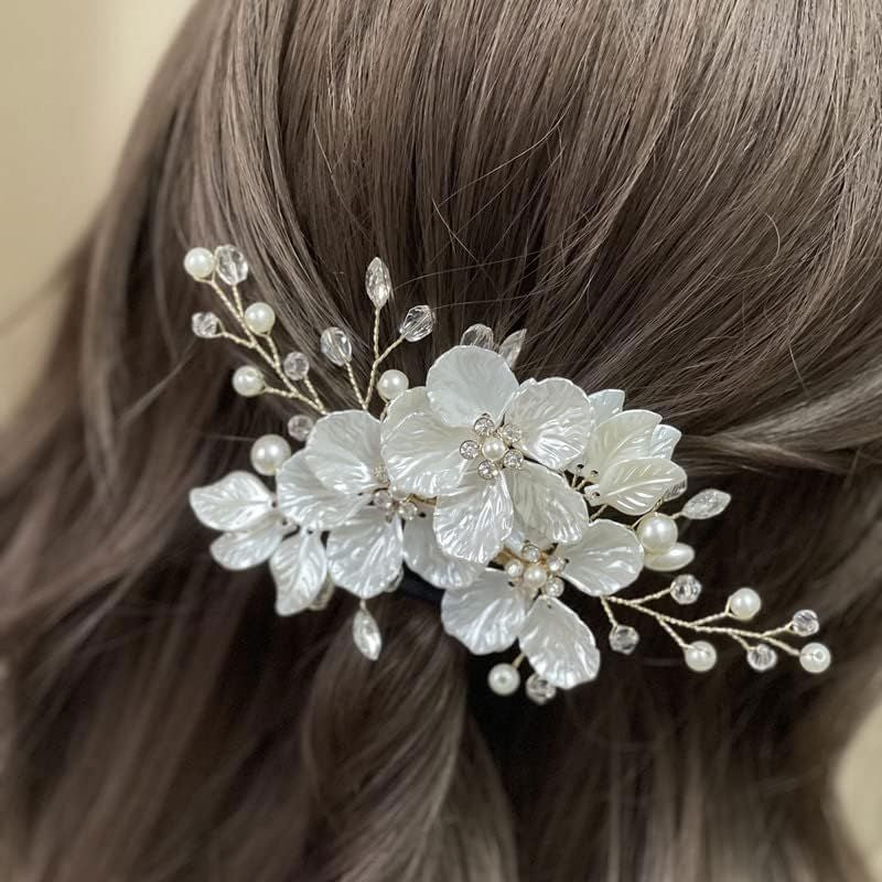 Peigne à cheveux mariage - JewelryHairCombs™ - Fleurs