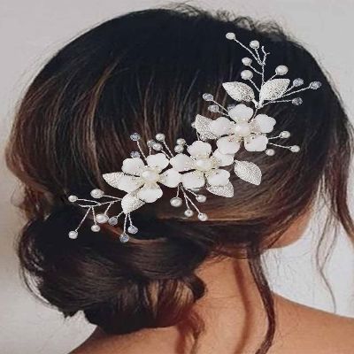 Peigne à cheveux mariage - JewelryHairCombs™ - Fleurs