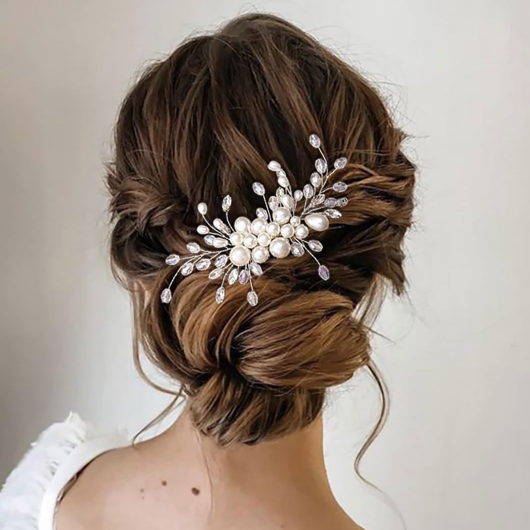 Peigne à cheveux mariage - JewelryHairCombs™ - Perles